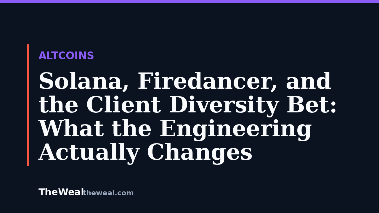 Solana, Firedancer, and the Client Diversity Bet: What the Engineering Actually Changes