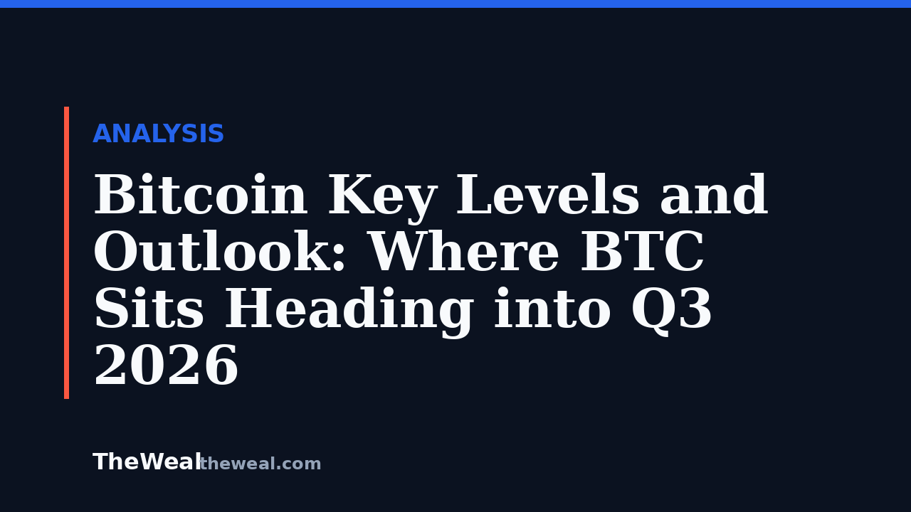 Bitcoin Key Levels and Outlook: Where BTC Sits Heading into Q3 2026