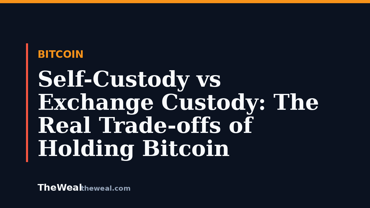 Self-Custody vs Exchange Custody: The Real Trade-offs of Holding Bitcoin