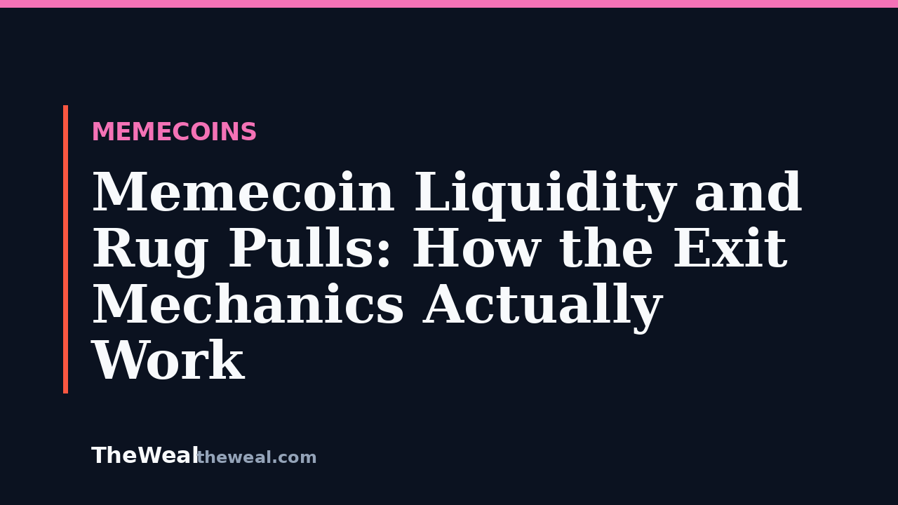 Memecoin Liquidity and Rug Pulls: How the Exit Mechanics Actually Work