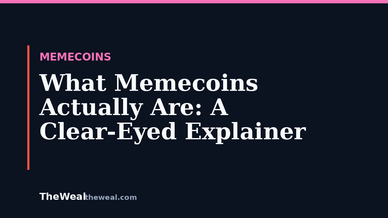 What Memecoins Actually Are: A Clear-Eyed Explainer