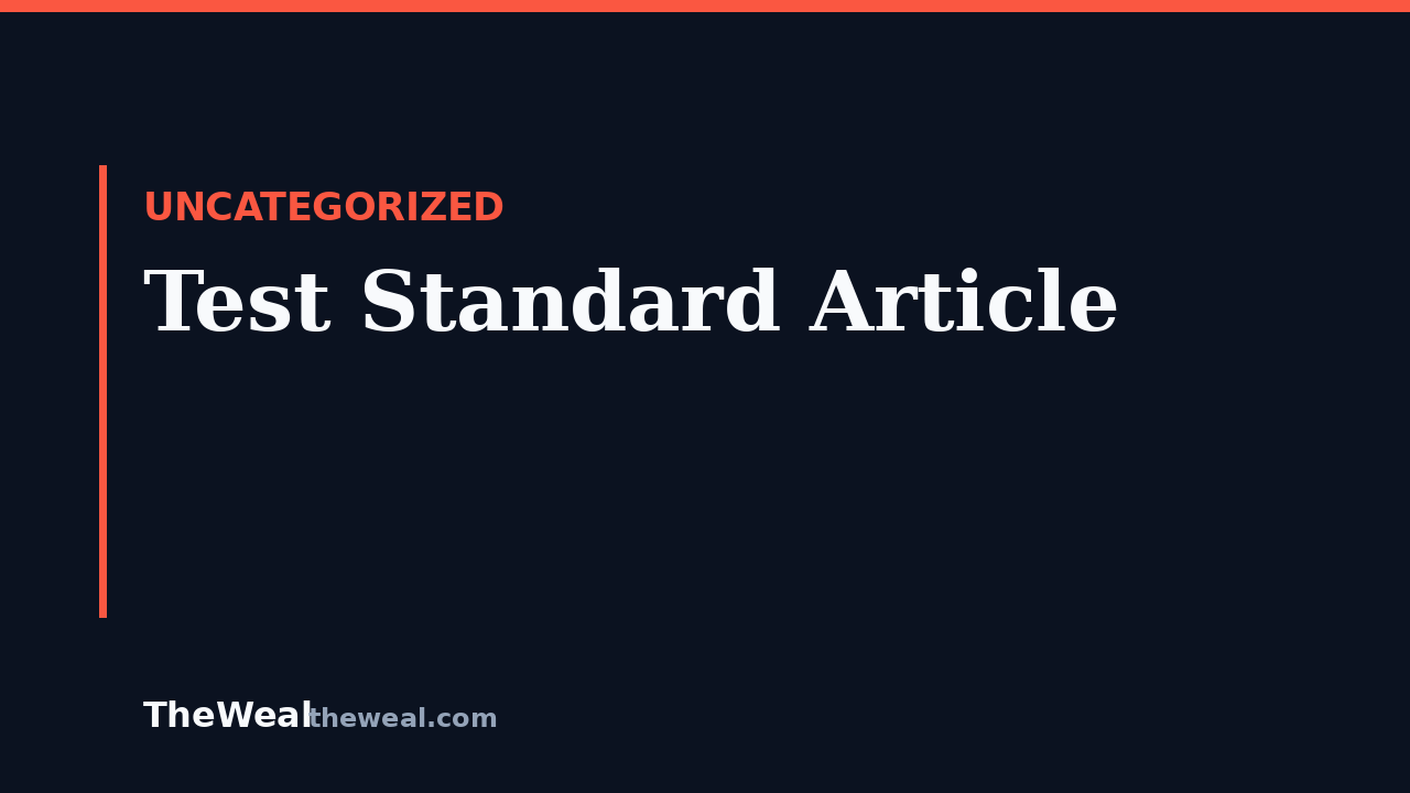 Test Standard Article