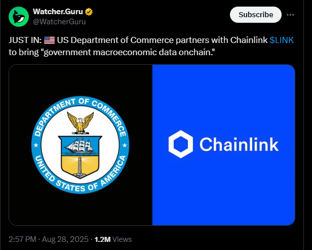 The US plans to bring macroeconomic data on-chain | Source: X