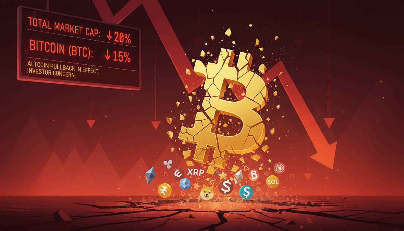 Crypto Market Update: Total Cap Drops as Bitcoin Leads Altcoin Pullback