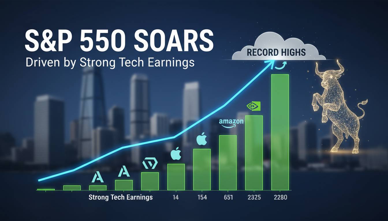 S&P 500 Soars to Record Highs Driven by Strong Tech Earnings
