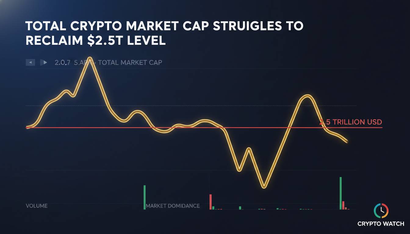 Total Crypto Market Cap Struggles to Reclaim $2.5T Level