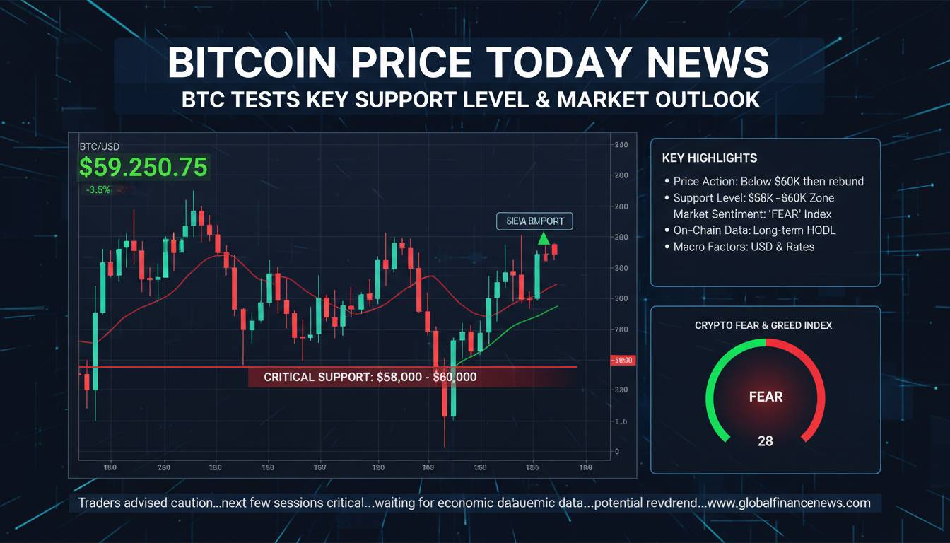 Bitcoin Price Today News: BTC Tests Key Support Level & Market Outlook