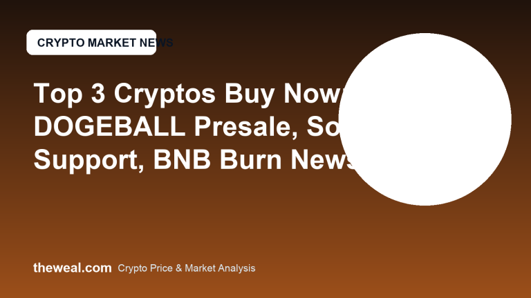 Top 3 Cryptos Buy Now: DOGEBALL Presale, Solana Support, BNB Burn News