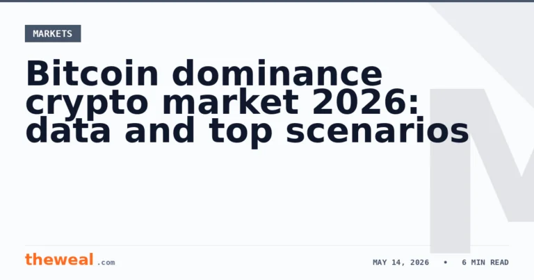 Bitcoin dominance crypto market 2026: data and top scenarios