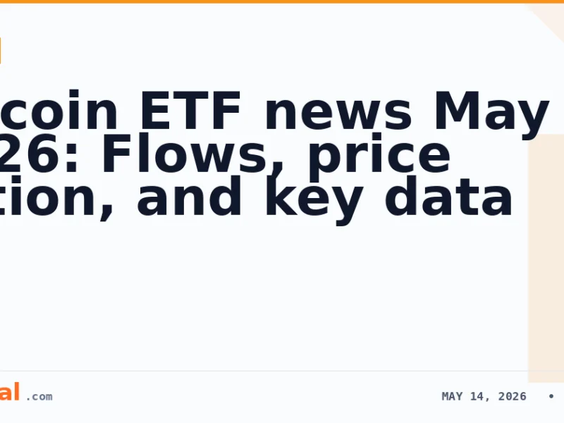 Bitcoin ETF news May 2026: Flows, price action, and key data