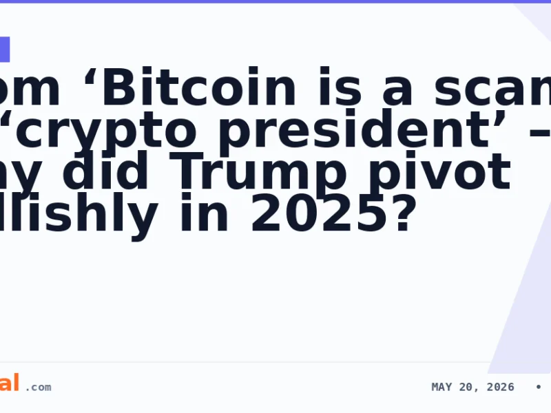 From ‘Bitcoin is a scam’ to ‘crypto president’ – Why did Trump pivot bullishly in 2025?