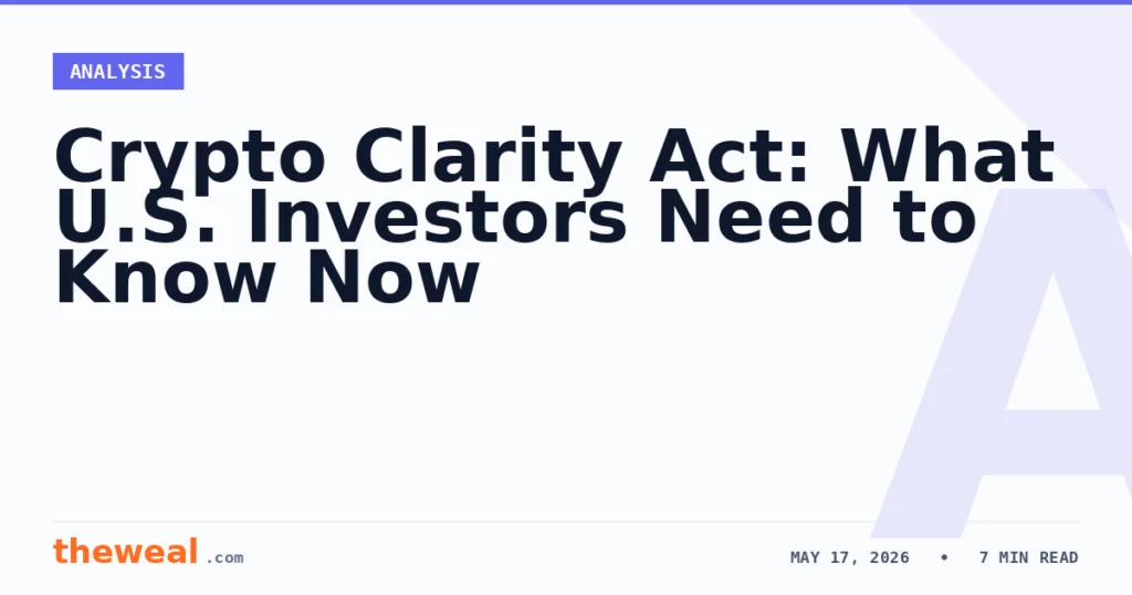 Crypto Clarity Act: What U.S. Investors Need to Know Now