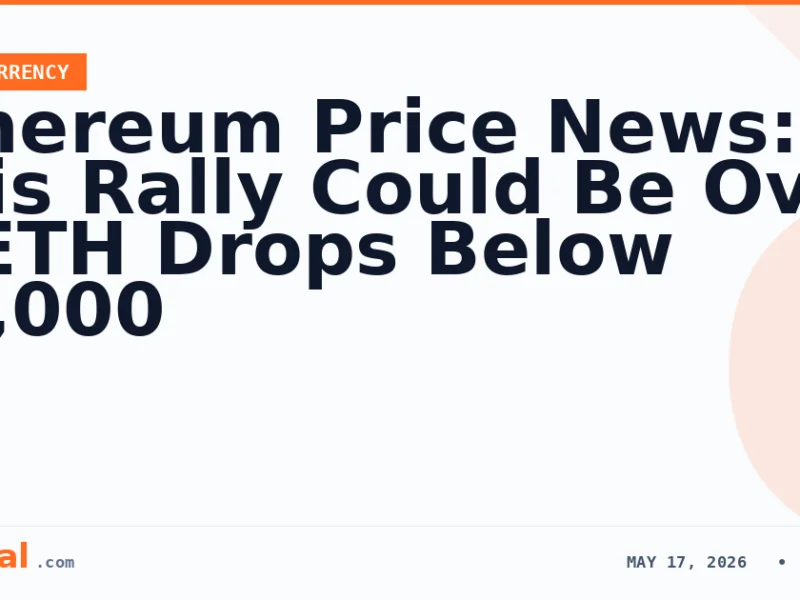 Ethereum Price News: This Rally Could Be Over If ETH Drops Below $2,000