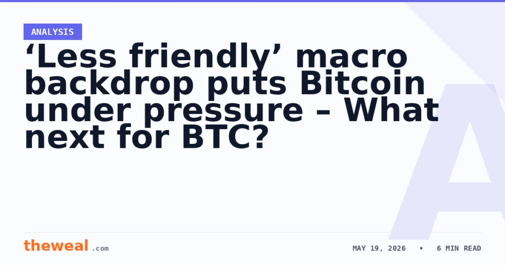 ‘Less friendly’ macro backdrop puts Bitcoin under pressure – What next for BTC?