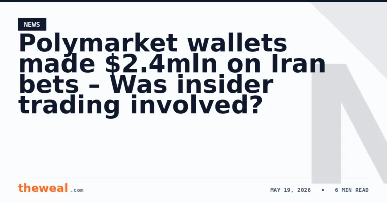 Polymarket wallets made $2.4mln on Iran bets – Was insider trading involved?