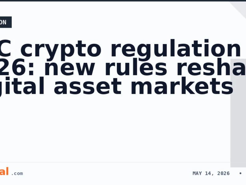 SEC crypto regulation 2026: new rules reshape digital asset markets