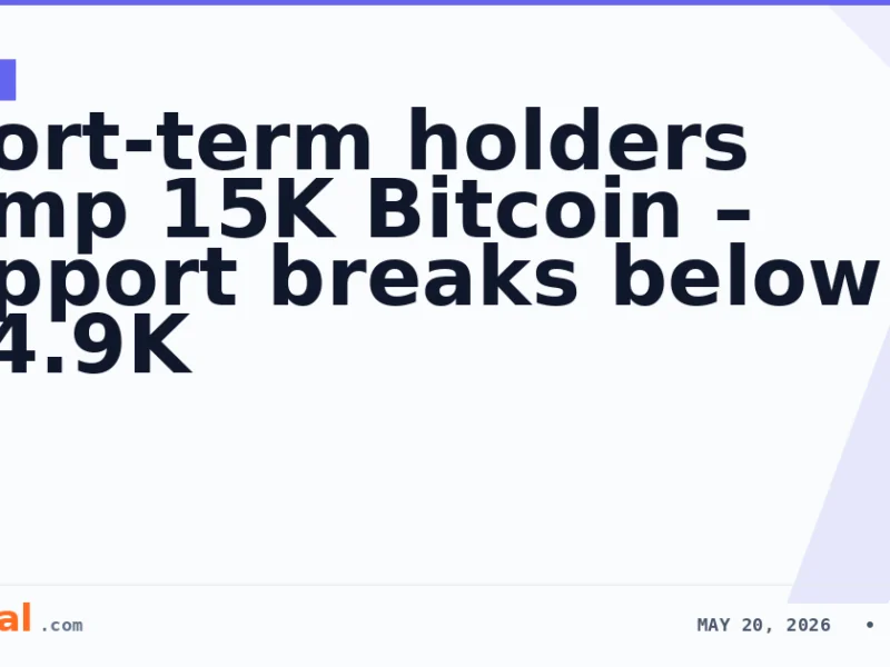 Short-term holders dump 15K Bitcoin – Support breaks below $74.9K